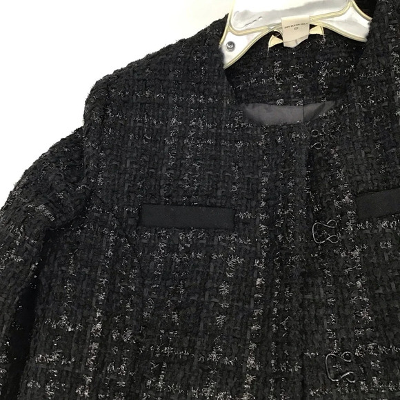 Vertigo Paris Women’s Tweed Boucle Fringe Wool Blend Jacket Coat Size Small - Picture 5 of 10